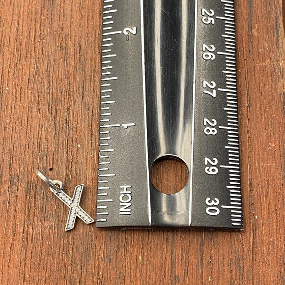 Pandora Sterling Silver Alphabet Letter X Dangle with Clear Zirconia 791336CZ - Picture 5 of 5